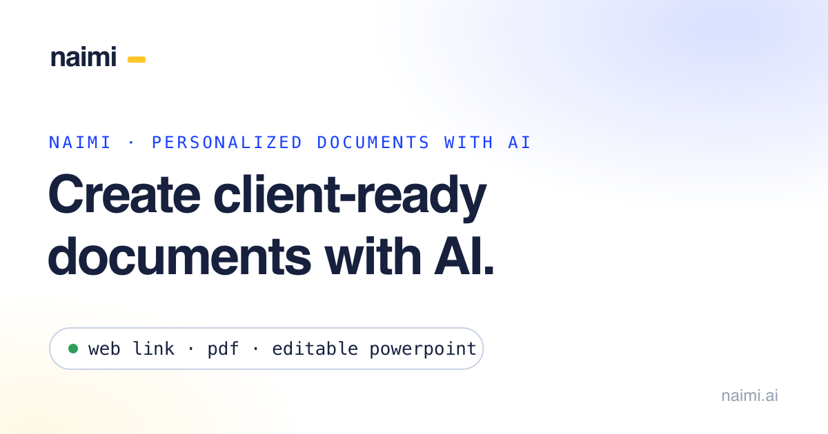 Naimi — personalized web presentations & proposals, one tracked link ...